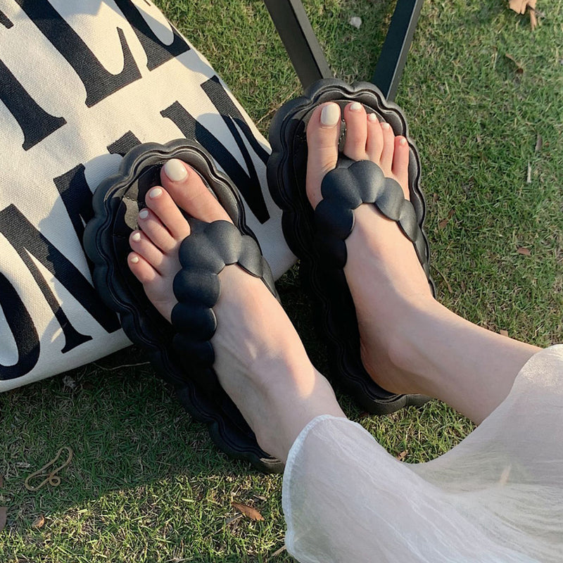 3color scallop rubber roomshoes