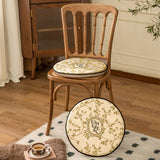 south wood beige round cushion