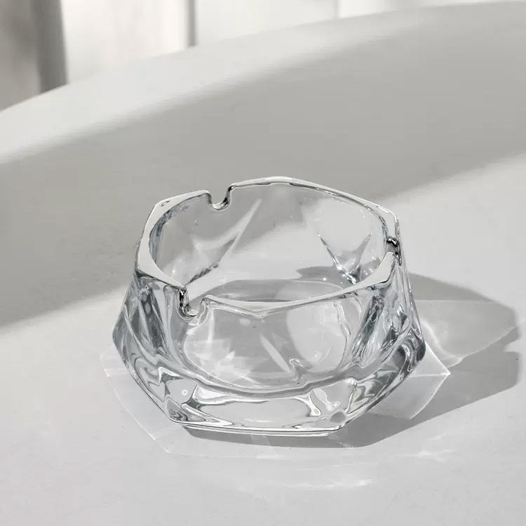 8design clear glass ashtray