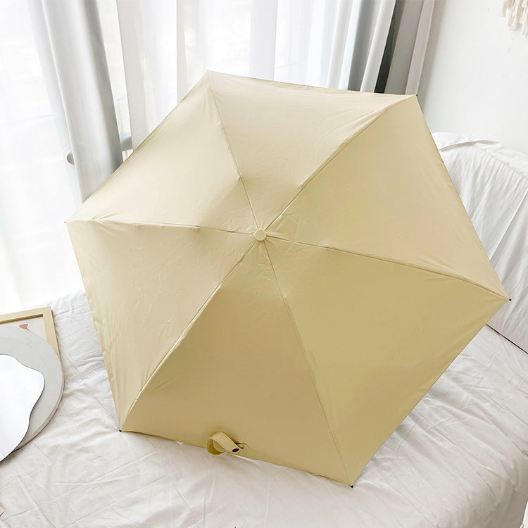 cream color folding uv parasol