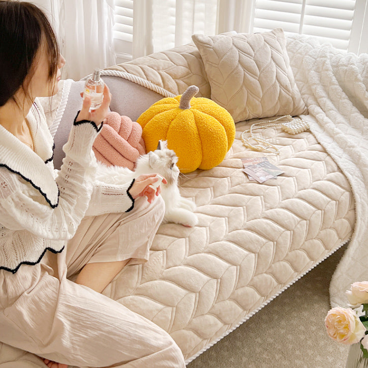 4color cable pattern cushion