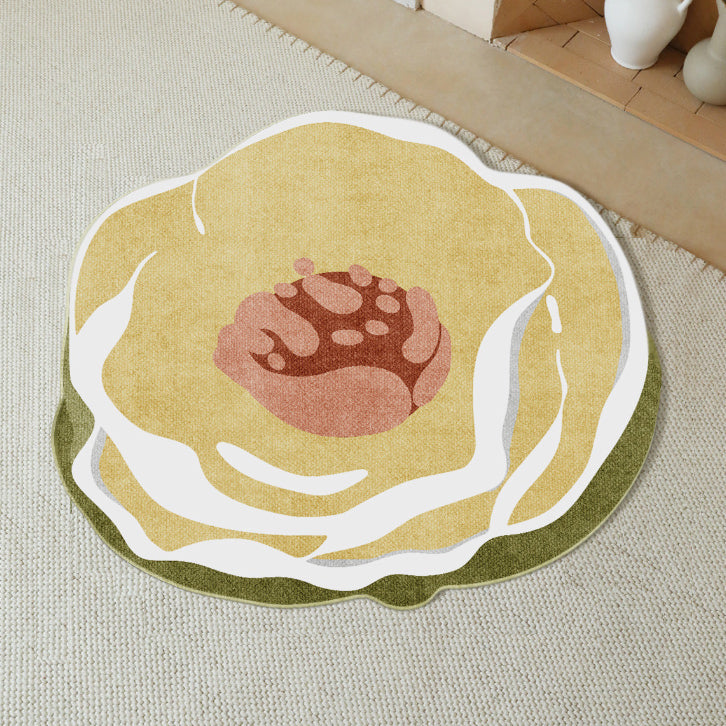 8design 2type texture flower round carpet