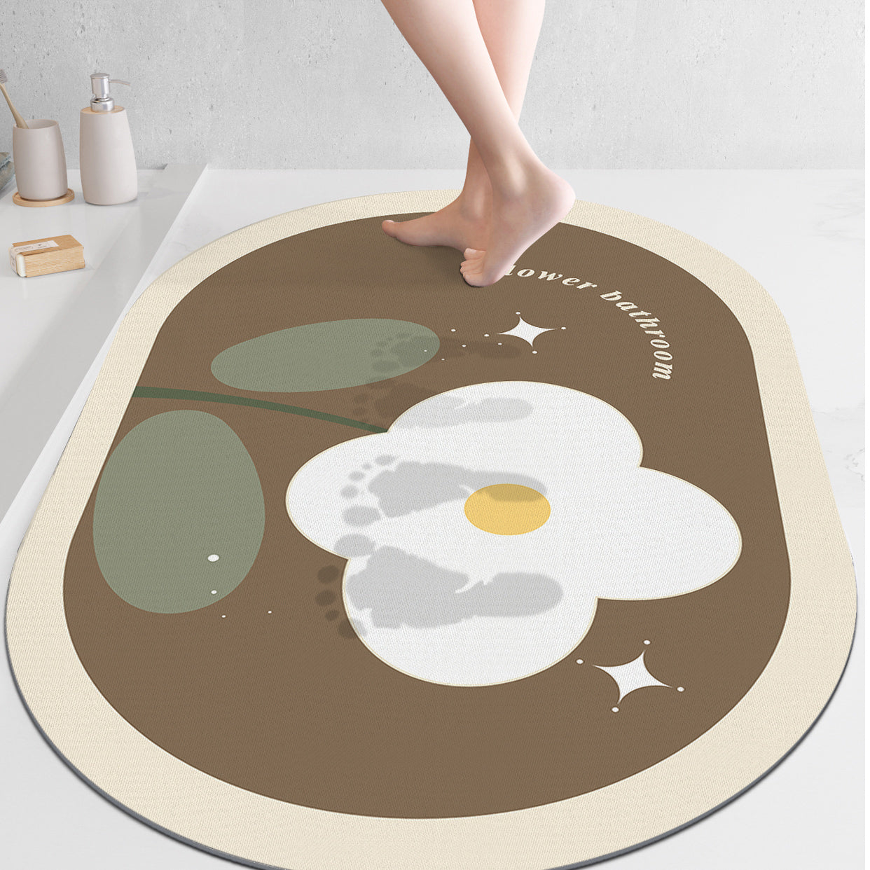 8design dream flower bath mat
