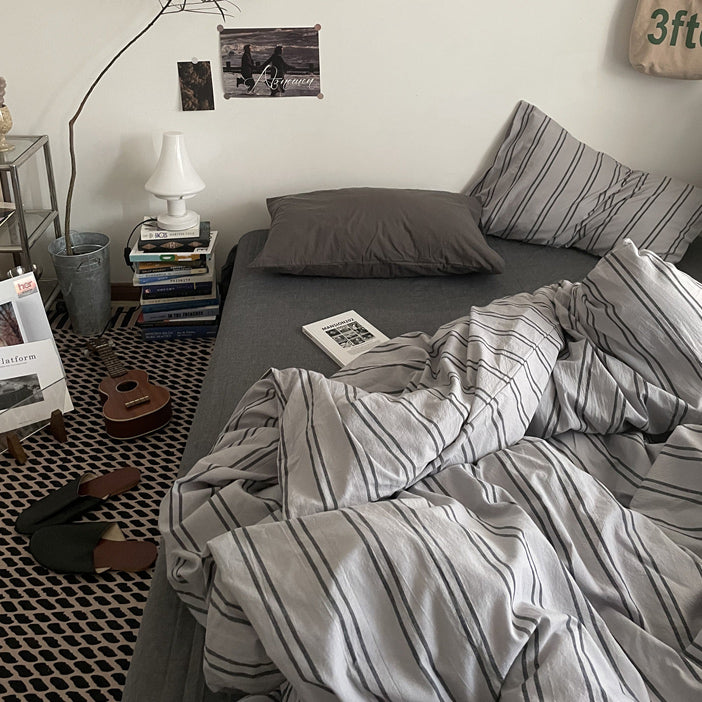 3color mannish stripe bedlinen set