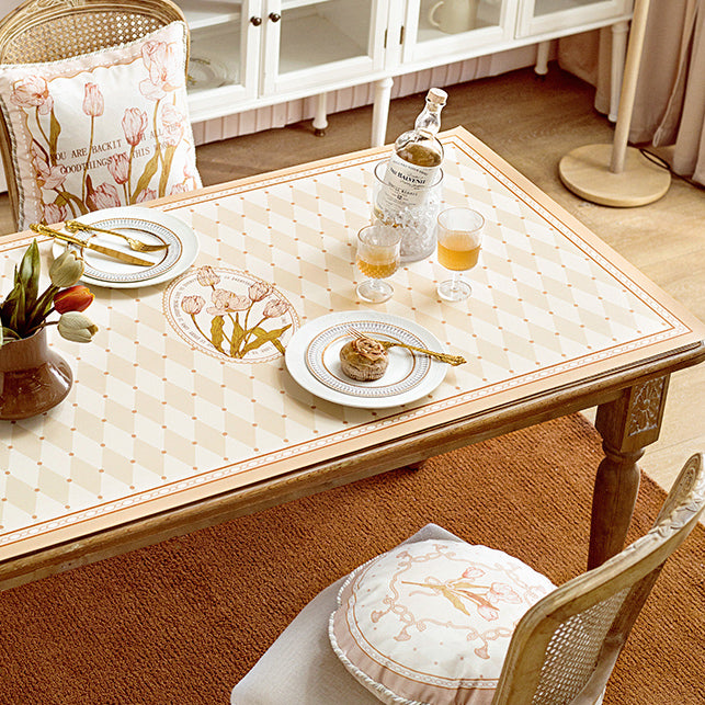 pink tuilp everthing square table mat