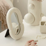 2color oval ceramic mirror