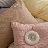 8color waffle soft cotton pillow sheets
