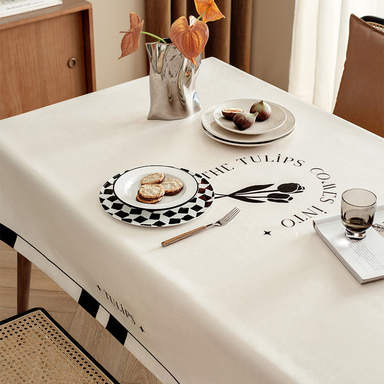 black tulip table cloth