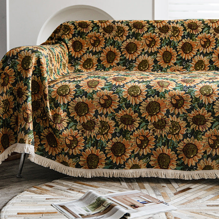 sunflower sofa cover