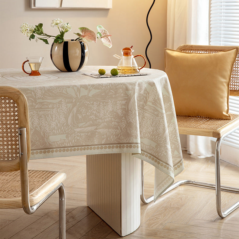beige elegance logo table cloth