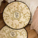 south wood beige round cushion