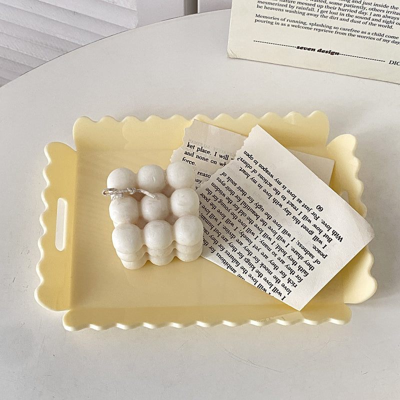2size cream acrylic tray