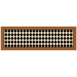 argyle brown check step mat