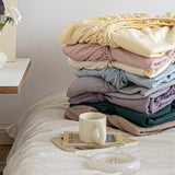 8color waffle cotton mattress sheets