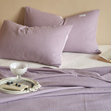 8color waffle soft cotton pillow sheets