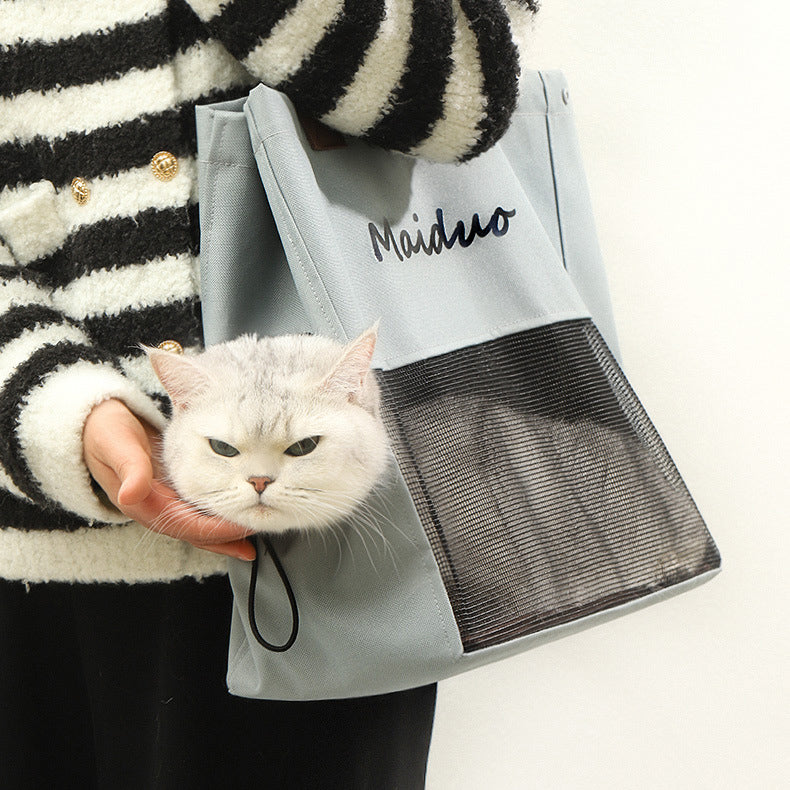 2color open face mesh bag