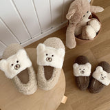 4color fur bear roomshoes