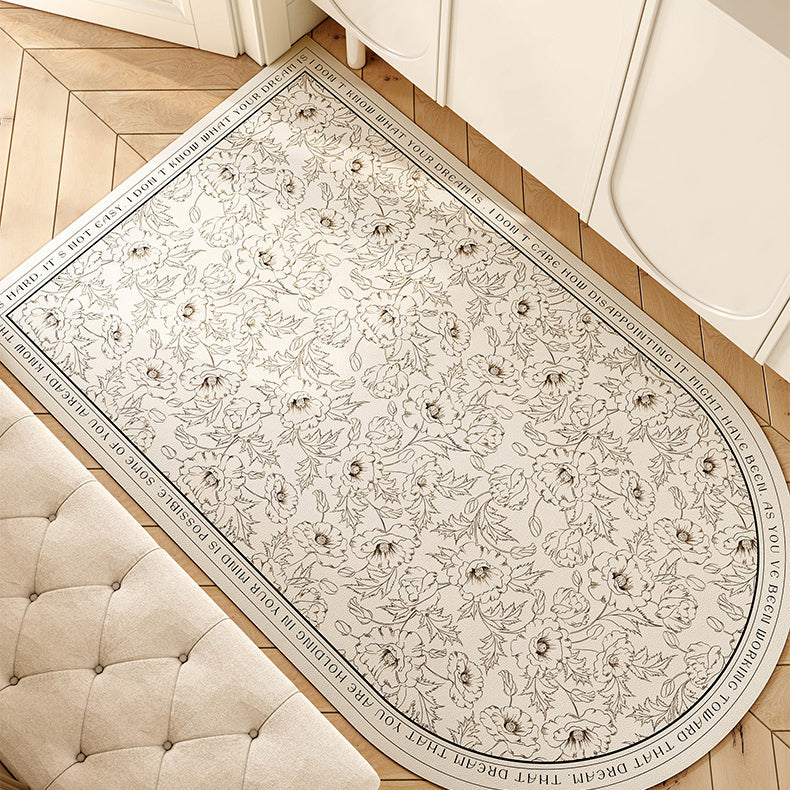 monotone dream simple flower big door mat