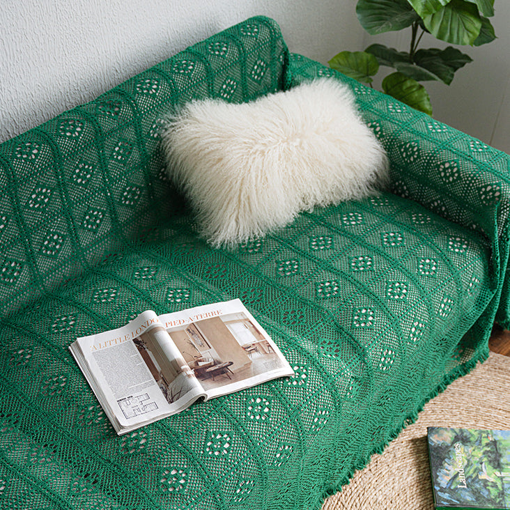 2color lace net sofa cover