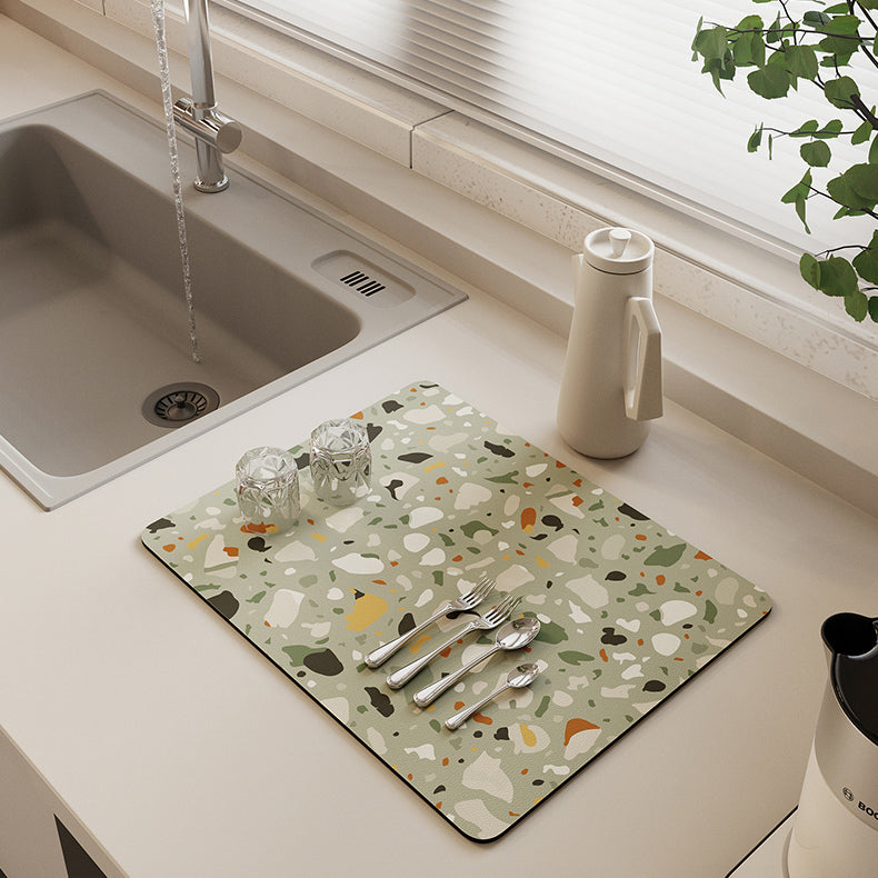 5color stone pattern sink mat