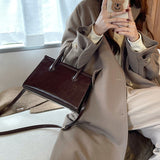 2color retro casual leather bag