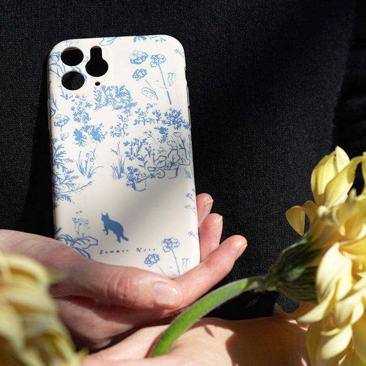 blue cat iPhone case