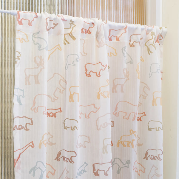 colorful animal curtain