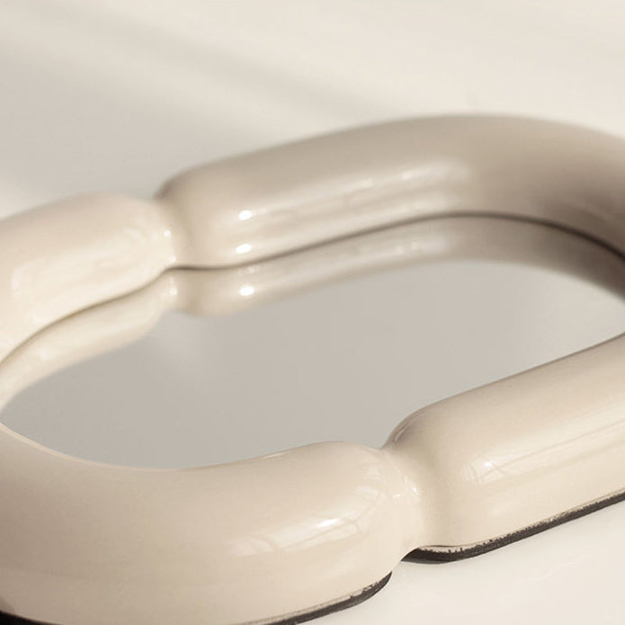 2color oval ceramic mirror