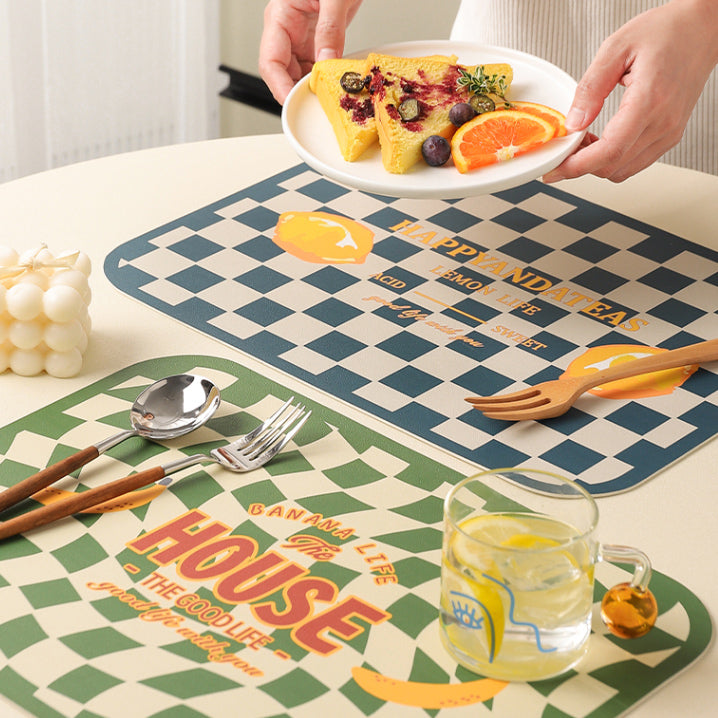 4design checkered flag place mat