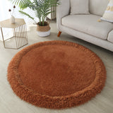 9color frill fringe round carpet