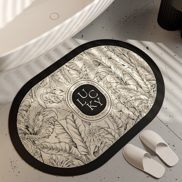 lucky logo luxury bath mat