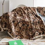 french brown flower sofa cover