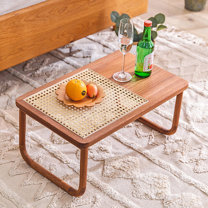 3color wood rattan mini table