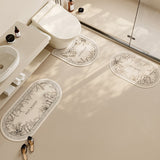 lucky logo luxury toilet mat