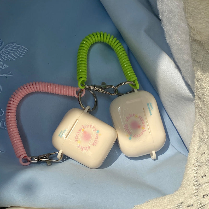 2color strap milky art Airpods case