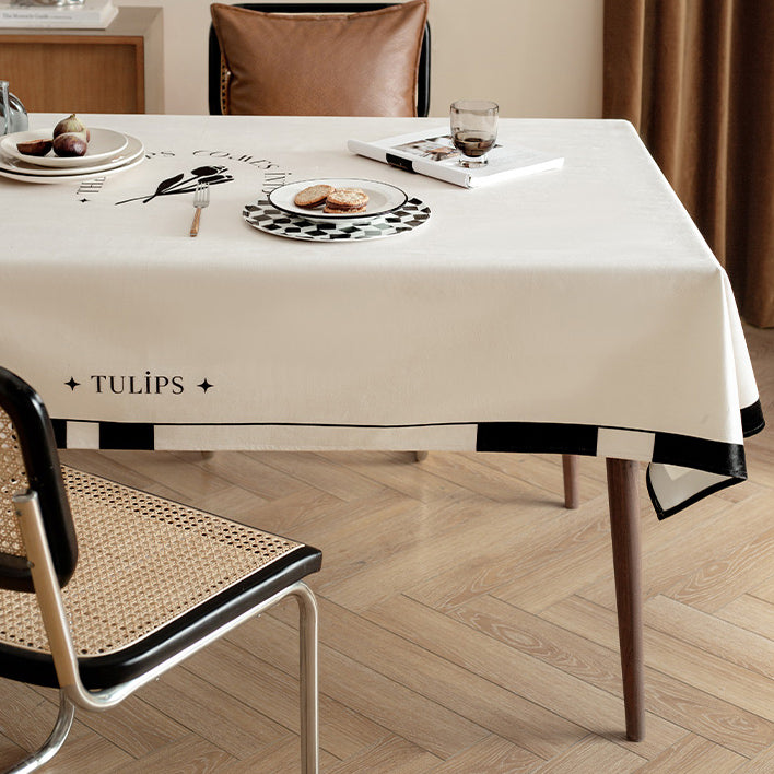 black tulip table cloth