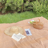 natural gingham check picnic cloth