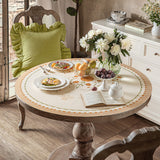 orange margarita round table mat