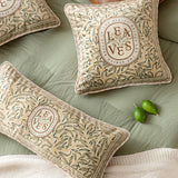 leaves art logo square cushion