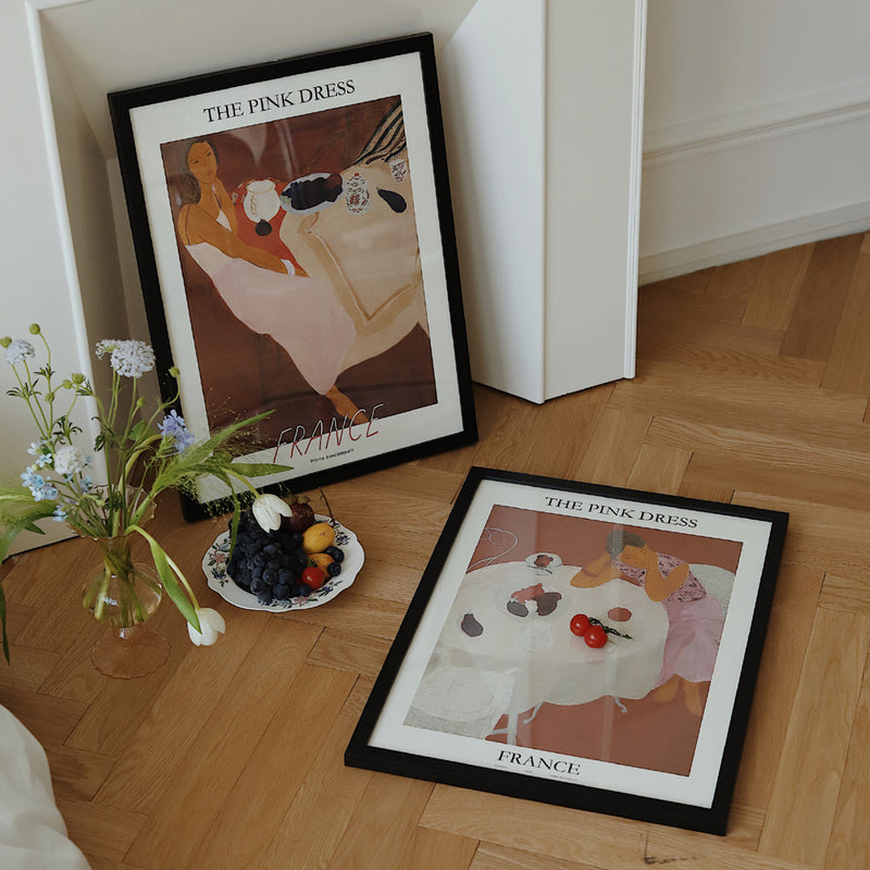 3design girl modern poster & frame SET