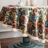 french garden flower table cloth