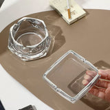 8design clear glass ashtray