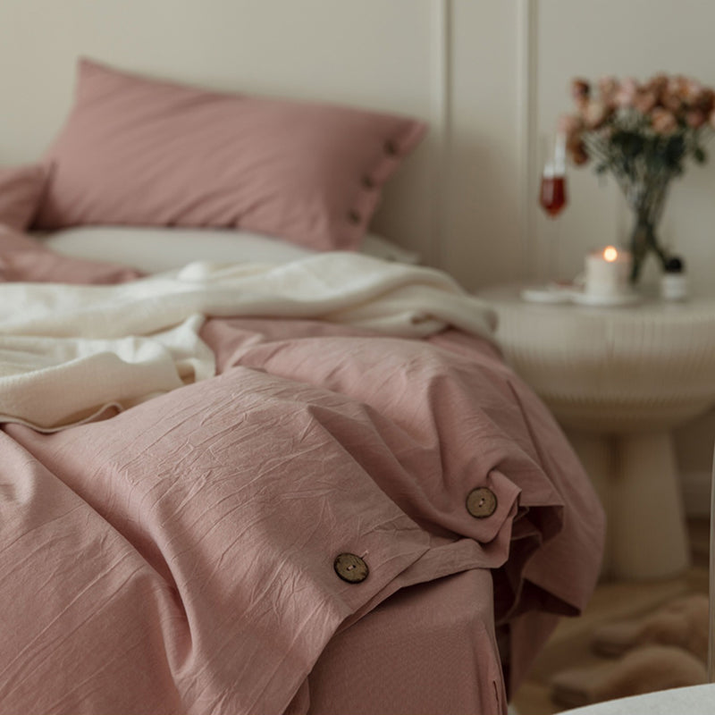11color button closure bedlinen set