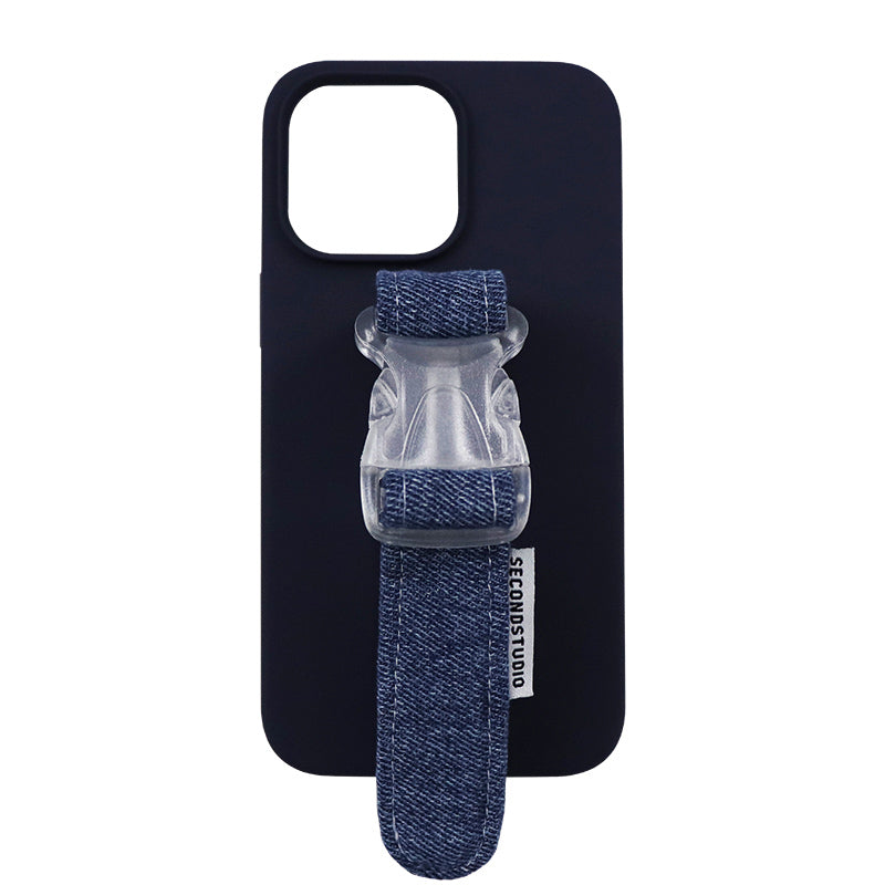 indigo blue denim belt iPhone case