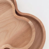 2size modern wood tray