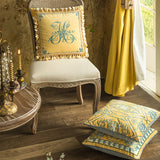 6design european rose art square cushion