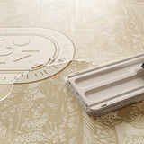 beige elegance logo door mat