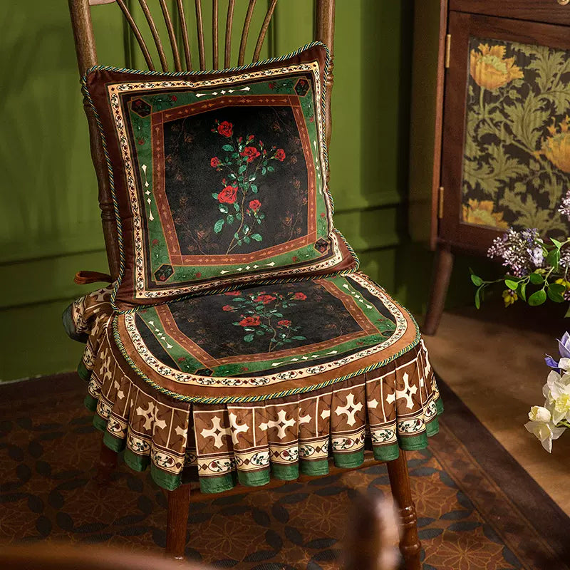 european rose art chair cover