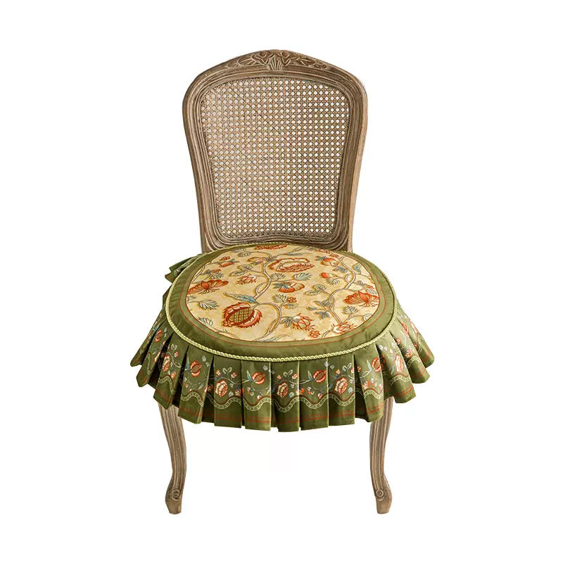 green retro flower chair cover & cushion