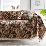 french brown flower sofa cover